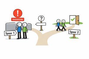 Werkgever bekijkt verzuimdossier en risico op loonsanctie bij geen spoor 2 traject gestart